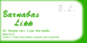 barnabas lipp business card
