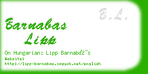 barnabas lipp business card